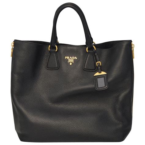 prada black purse leather|pictures black leather Prada purses.